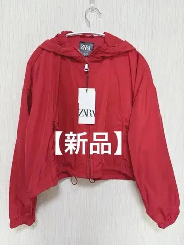 ZARA 후드 부착 레드 자켓