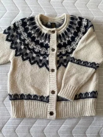 BATONER 노르딕 무늬 니트 가디건 1