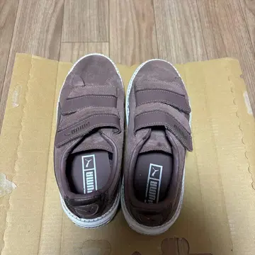 PUMA 브라운 슬립온 스니커즈