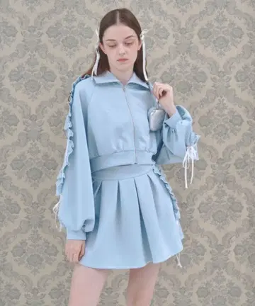 Lovilyn 프릴 리본 저지 셋업