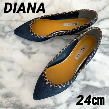 [ DIANA ] 데님 실버 스틸레토 펌프스 24cm