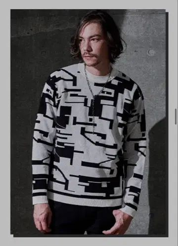 니콜 클럽 포맨 풀오버 니트 매장 한정 판매 상품 패턴 니트