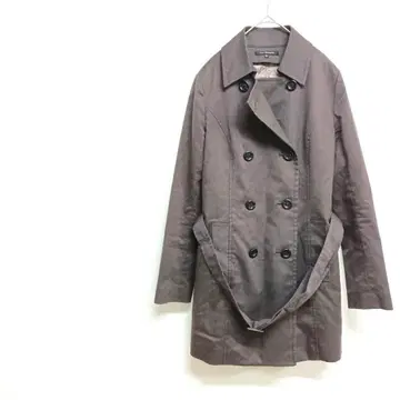 LAUTREAMONT 차콜 그레이 트렌치코트 더블 브레스트 M