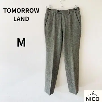 TOMORROWLAND 울 100% 헤링본 슬랙스 44 그레이