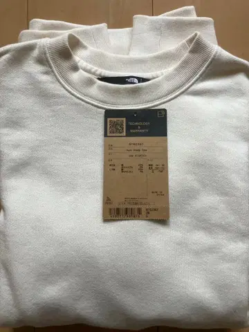 THE NORTH FACE 화이트 맨투맨 S