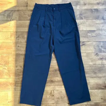 무인양품 플리츠 슬랙스 네이비