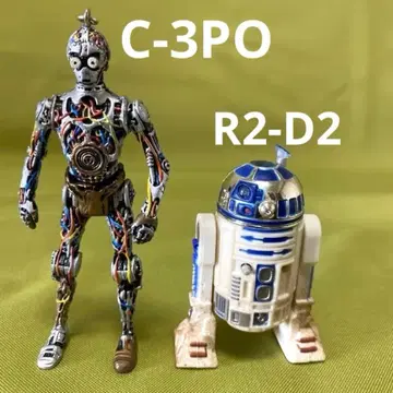 스타 워즈 C-3PO & R2-D2 가동식 피규어 세트 중고품