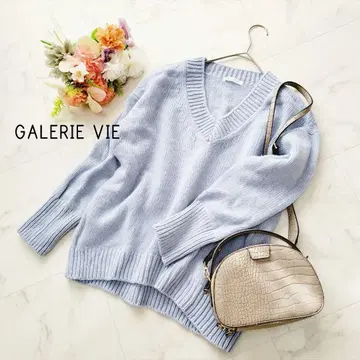 새상품급*GALERIE VIE*파인 울 V넥 풀오버