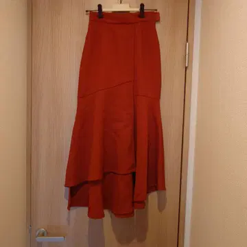 rienda 플레어 롱 스커트 XS 레드