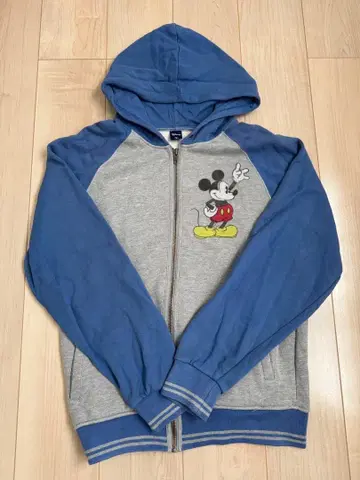 미키 디자인 지퍼 후드티