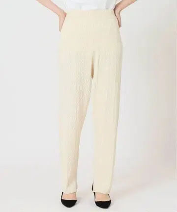 IENA 워셔블 울 코튼 케이블 팬츠