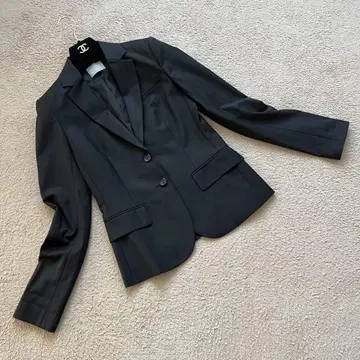 새상품급 띠어리 럭스 테일러드 자켓 스트라이프 2버튼 블랙