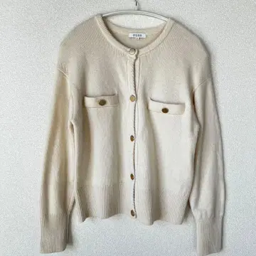 새상품급 PLST 울 가디건 니트 아이보리 MAISON 사이즈