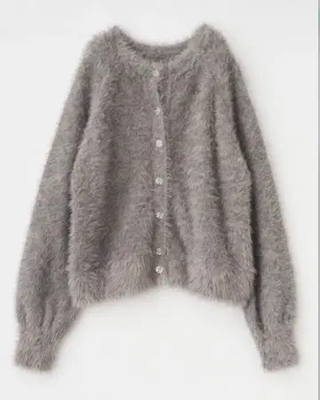 루니 페더 니트 가디건