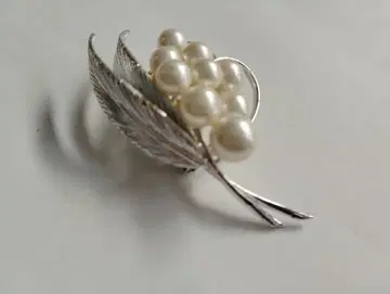 잎과 펄의 엘레강트 브로치