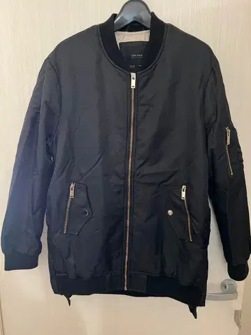 ZARA 블랙 롱 MA-1 스타일 자켓