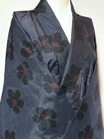 미사용품 기모노 순수 실크 꽃무늬 본토 오시마 명주 (미사용) 선착순