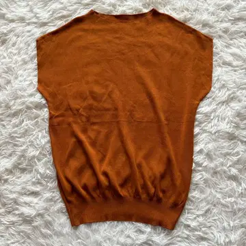 a.v.v 여성용 슬리브리스 니트 L 오렌지 이토킨 레이온