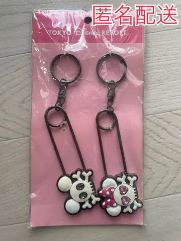 디즈니 미키&미니 스컬 모티브 키체인