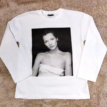 ZARA 케이트 모스 T셔츠 롱 화이트