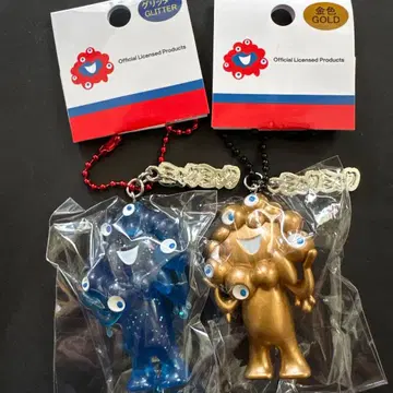 새상품 오사카 간사이 만박 미야쿠미야쿠 입체 키링 글리터 골드