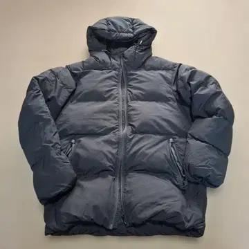 GU 후드 부착 다운 자켓 블랙 M