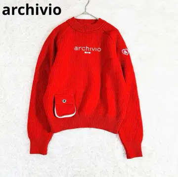 미사용급 알치비오 골프 긴팔 니트 23AW 빨간색 사이즈 36