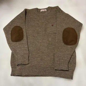 대폭 세일 M'GREGOR 브라운 니트 스웨터 LL 엘보 배치 포함