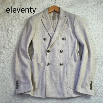 새상품급 일레븐티 더블 테일러드 자켓 울 언컨 멜란지 M