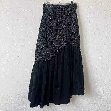 머큐리 듀오 이소재 트위드 스커트 S 사이즈