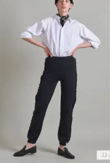 새상품 LOEFF 프린지 울 팬츠