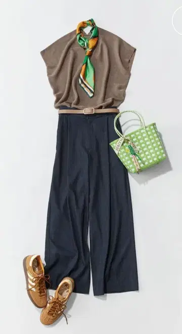 soeju 소쥬 데님 라이크 턱 와이드 팬츠