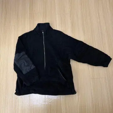 캡틴선샤인 블랙 플리스 하프 지퍼 자켓 40