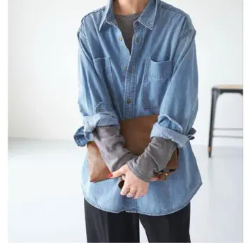 Spick & Span 라이트 온스 데님 셔츠 스픽앤스팬