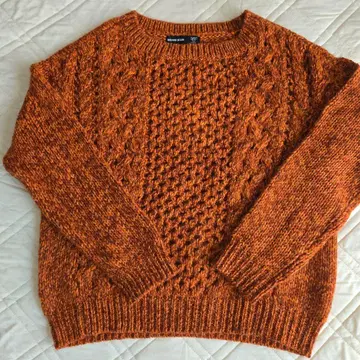 asknowes de base 오렌지 니트 스웨터 새상품입니다