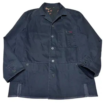 새상품급 PAPAS 파파스 커버올 코튼 자켓 M 네이비 자수