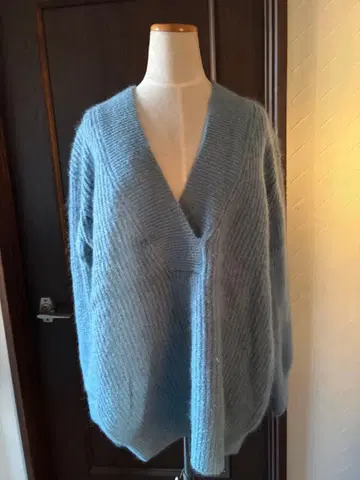 프레이 아이디 FRAYI.D 오버 사이즈 니트 예쁜 스카이블루 모헤어