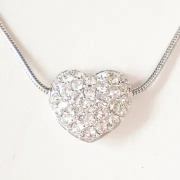 [ 새상품급 ] 스와로브스키 리버서블 하트 파베 펜던트