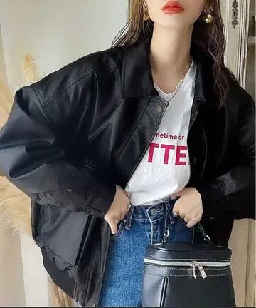 블랙 가죽 자켓