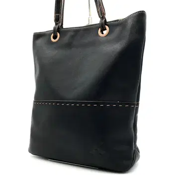 [ 새상품급 ] 키타무라 Kitamura 토트백 가죽 블랙 K로고 스티치