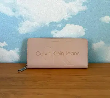 캘빈 클라인 진스 핑크 베이지 장지갑