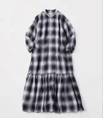 45rpm 린넨 100% 버팔로 체크 드레스