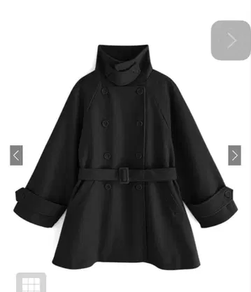 새상품 벨트 포함 멀티 Way 페이크 울 코트 [fo1762] 블랙