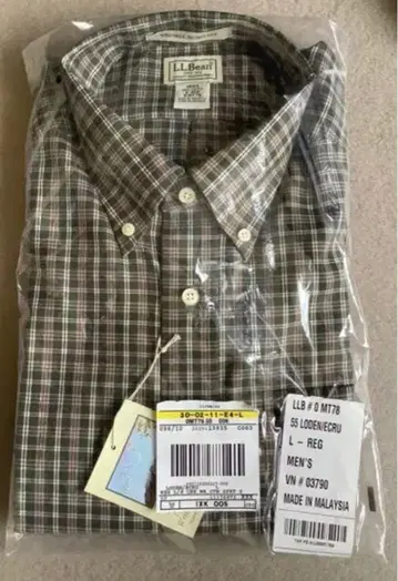 LL.Bean 남성용 체크 무늬 셔츠 L 사이즈