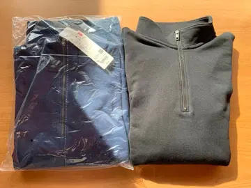 유니클로 맨투맨 하프 지퍼 풀오버 XL 세트