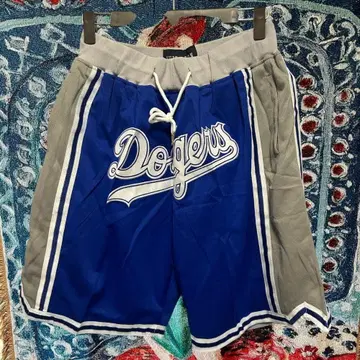 Dodgers 팬츠 LA MLB 반바지 헬스장 의류 연습복 블루