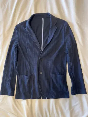 니트 테일러드 자켓 네이비 M