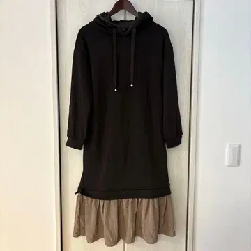 일본제 퀸즈 코트 속기모 후드티 원피스 1022