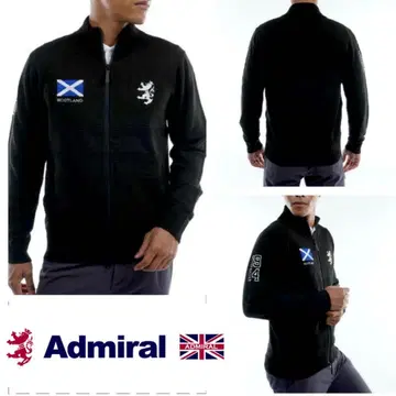 고품질 Admiral 어드미럴 골프 플래그 자수 집업 니트