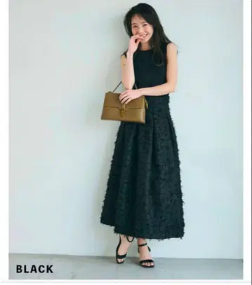 basement online 프린지 플레어 스커트 블랙 M